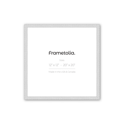 12" x 12" Shimmering White Renaissance Charm Medium Width Wall Frame