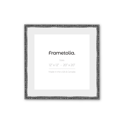 16" x 16" Shimmering Silver Renaissance Charm Medium Width Wall Frame