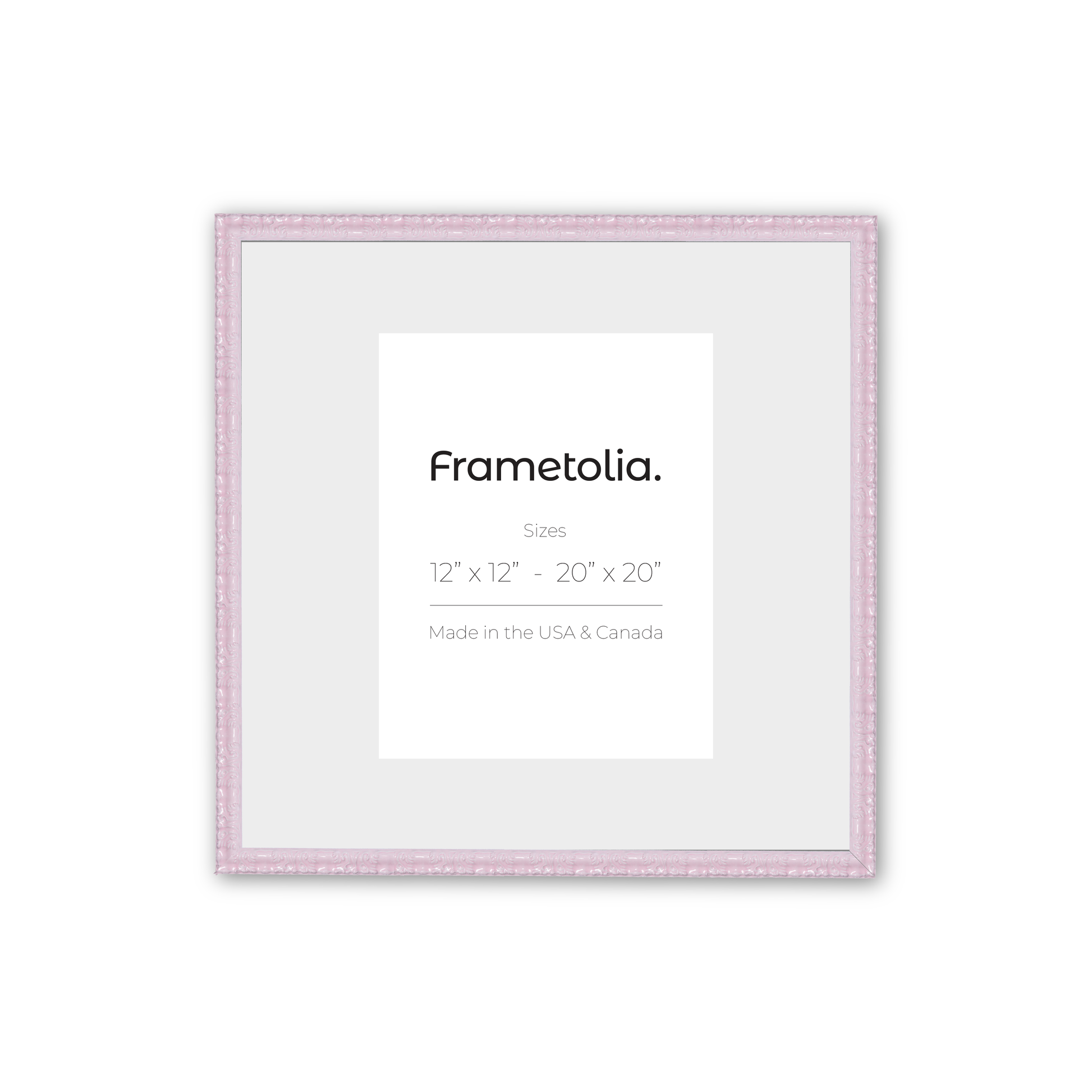 16" x 16" Shimmering Rose Petal Renaissance Charm Medium Width Wall Frame
