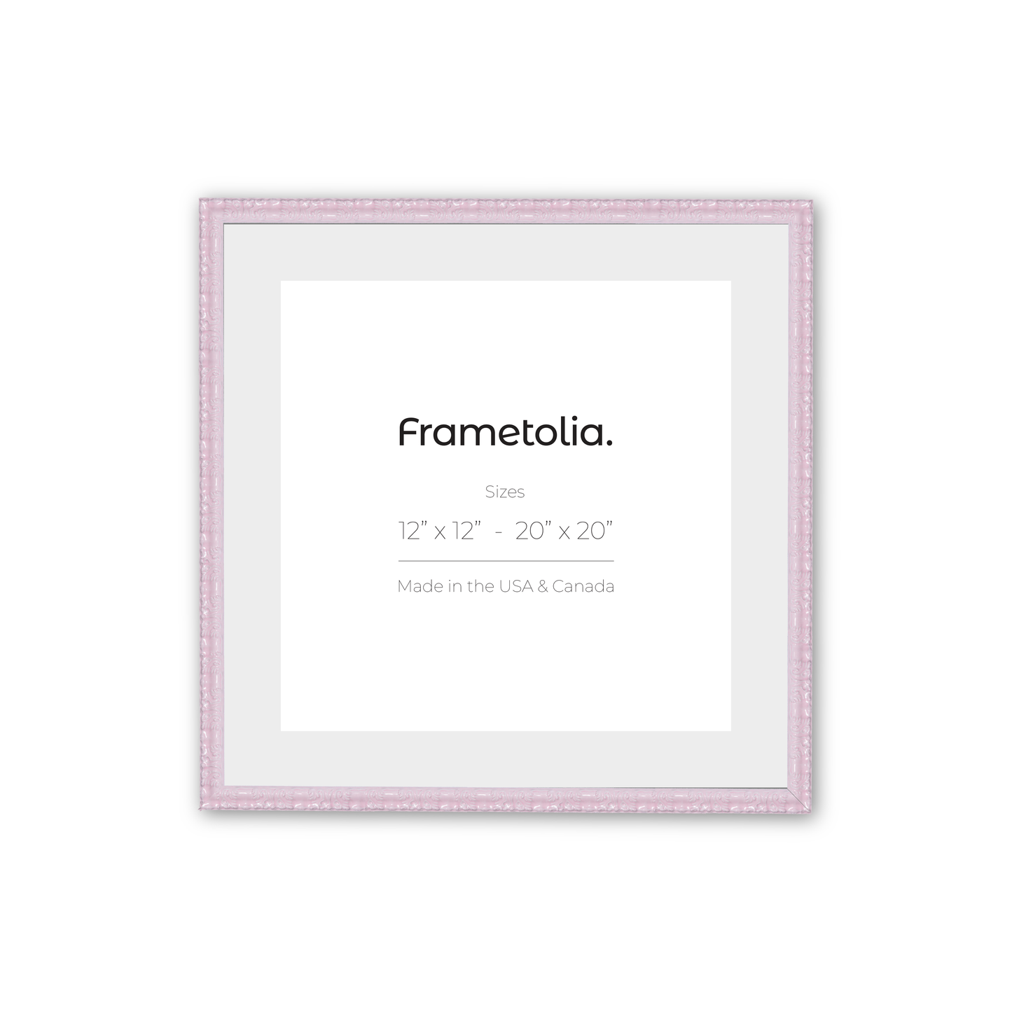 16" x 16" Shimmering Rose Petal Renaissance Charm Medium Width Wall Frame