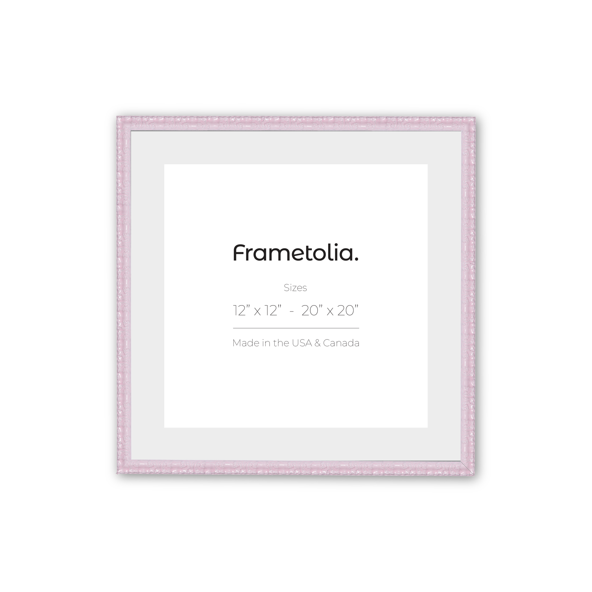 16" x 16" Shimmering Rose Petal Renaissance Charm Medium Width Wall Frame