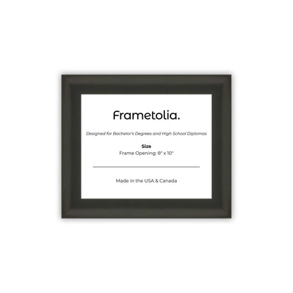 8" x 10" Satin Black FAMILY Diploma Frame - No Mat