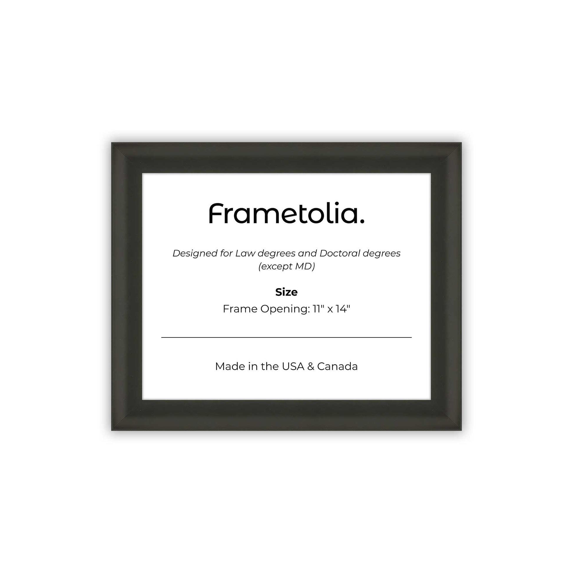11" x 14" Satin Black FAMILY  Diploma Frame - No Mat