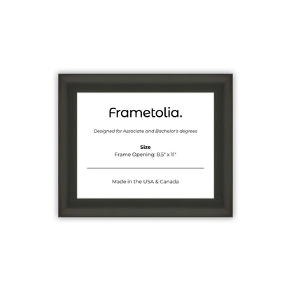 8.5" x 11" Satin Black FAMILY  Diploma Frame - No Mat