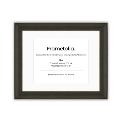 11" x 14" Village Coal FAMILY  Diploma Frame with Mat - 8 x 10 opening