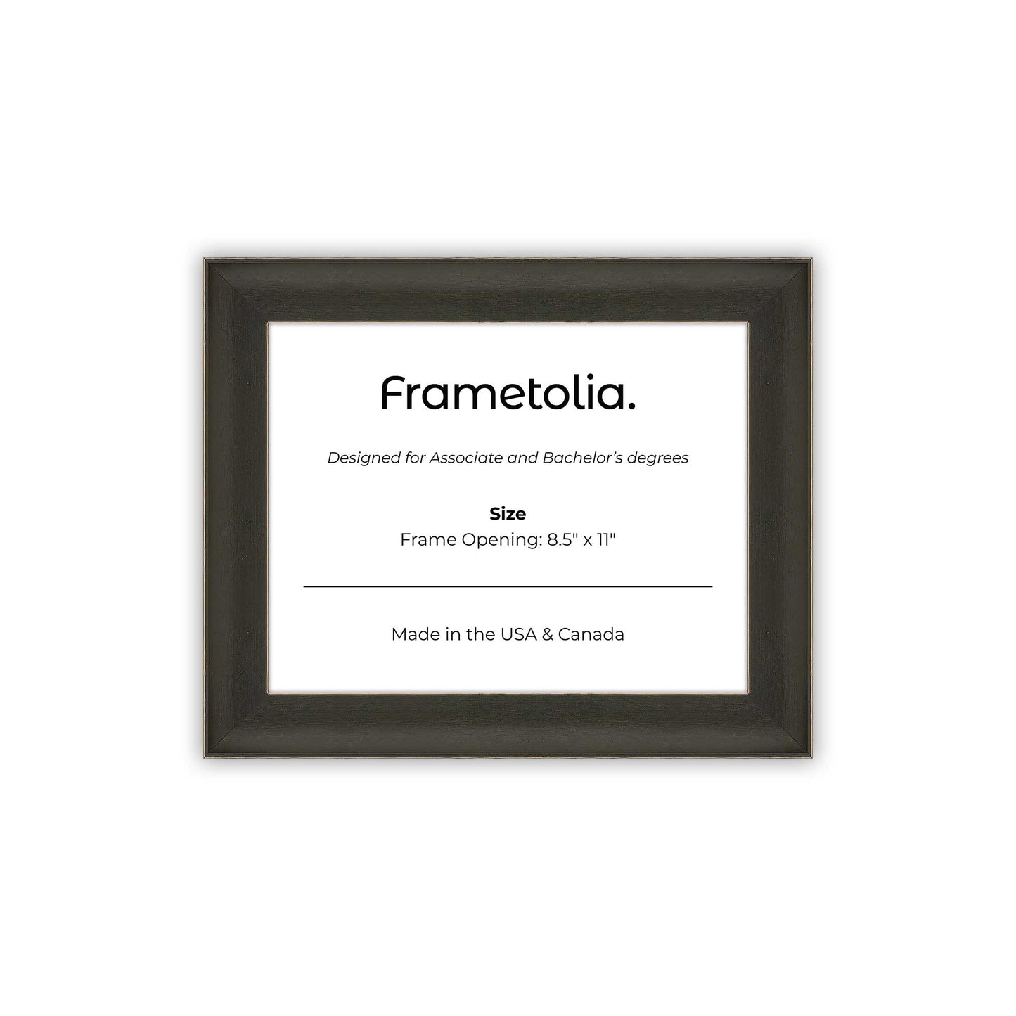 8.5" x 11" Village Coal FAMILY  Diploma Frame - No Mat