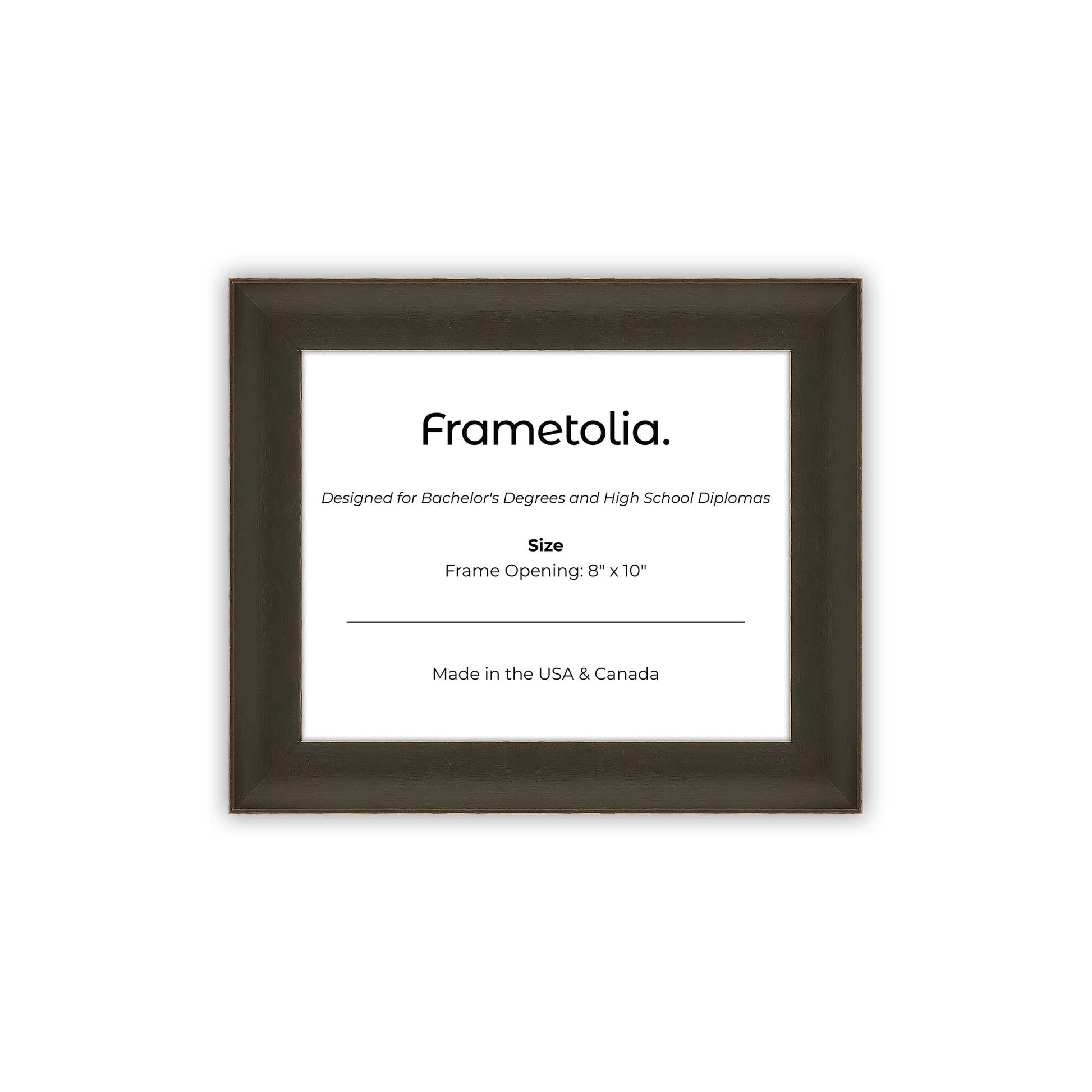 8" x 10" Bravo Brown FAMILY Diploma Frame - No Mat