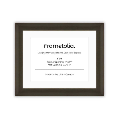 11" x 14" Bravo Brown FAMILY  Diploma Frame with mat -  8.5 x 11 opening