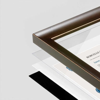 Bravo Brown FAMILY Wall Frame corner Close up with layers broken out