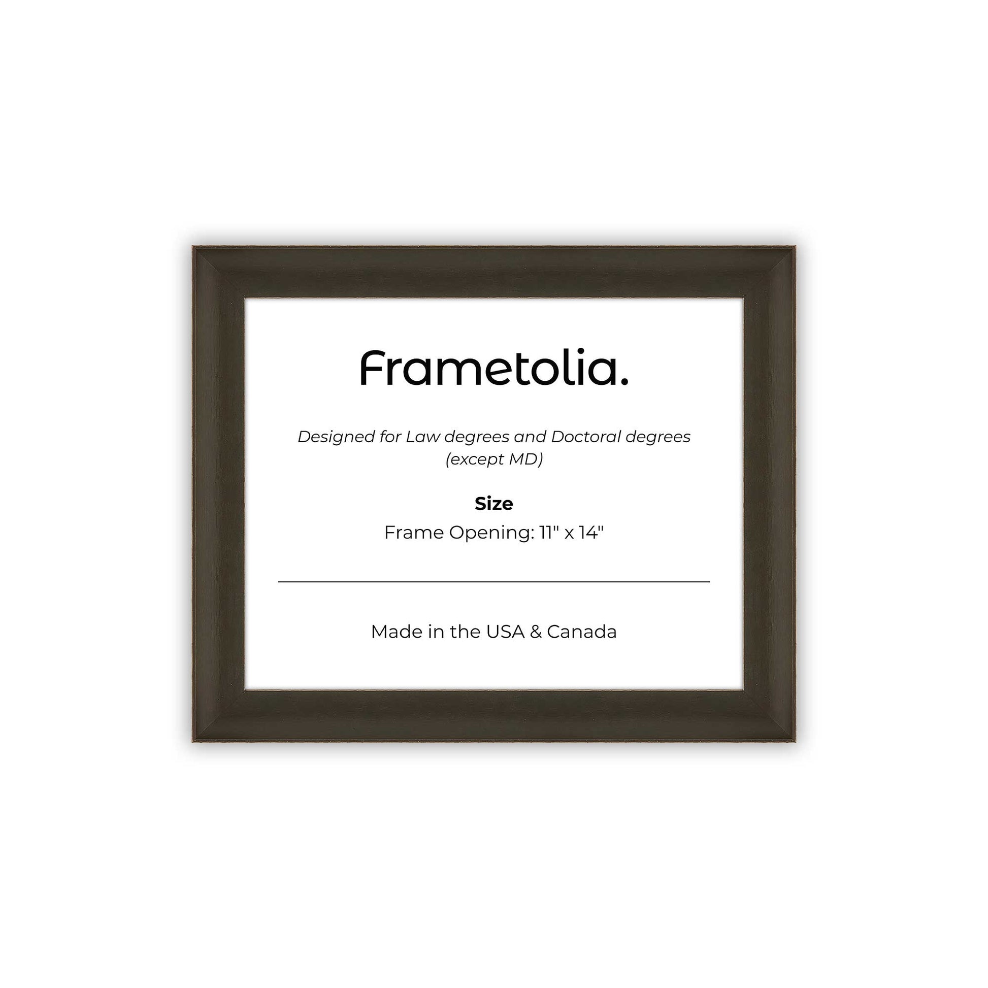 11" x 14" Bravo Brown FAMILY  Diploma Frame - No Mat