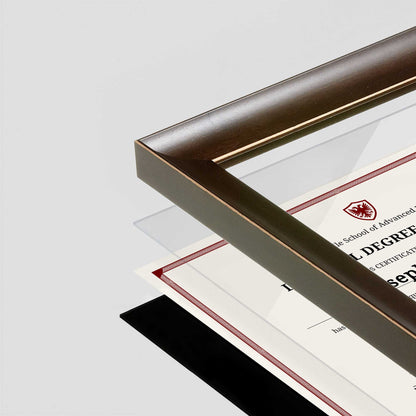Bravo Brown FAMILY Wall Frame corner Close up with layers broken out