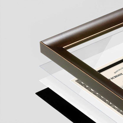 Bravo Brown FAMILY Wall Frame corner Close up with layers broken out