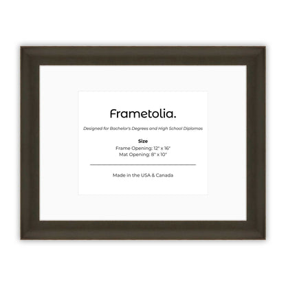 12" x 16" Bravo Brown FAMILY  Diploma Frame with Mat - 8 x 10 opening