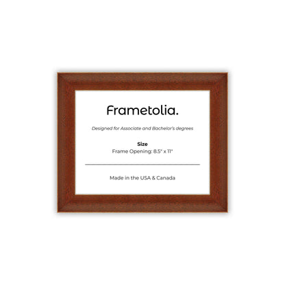 8.5" x 11" Honey FAMILY  Diploma Frame - No Mat