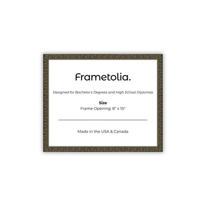 8" x 10" Raven Black FAMILY Diploma Frame - No Mat