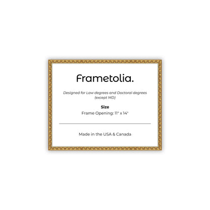 11" x 14" Gold Leaf FAMILY  Diploma Frame - No Mat