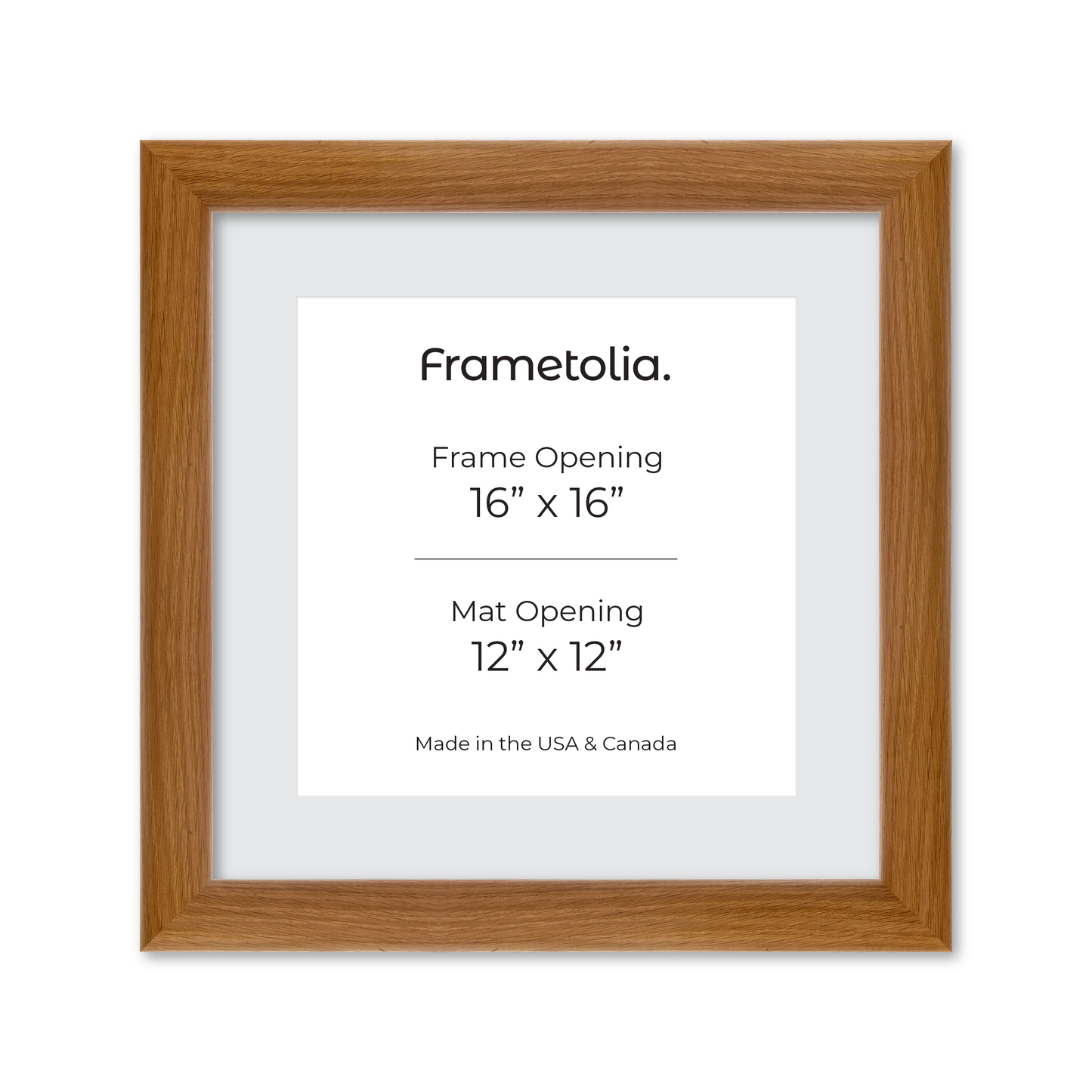 16" x 16" Light Oak Hudson Valley Wall Frame