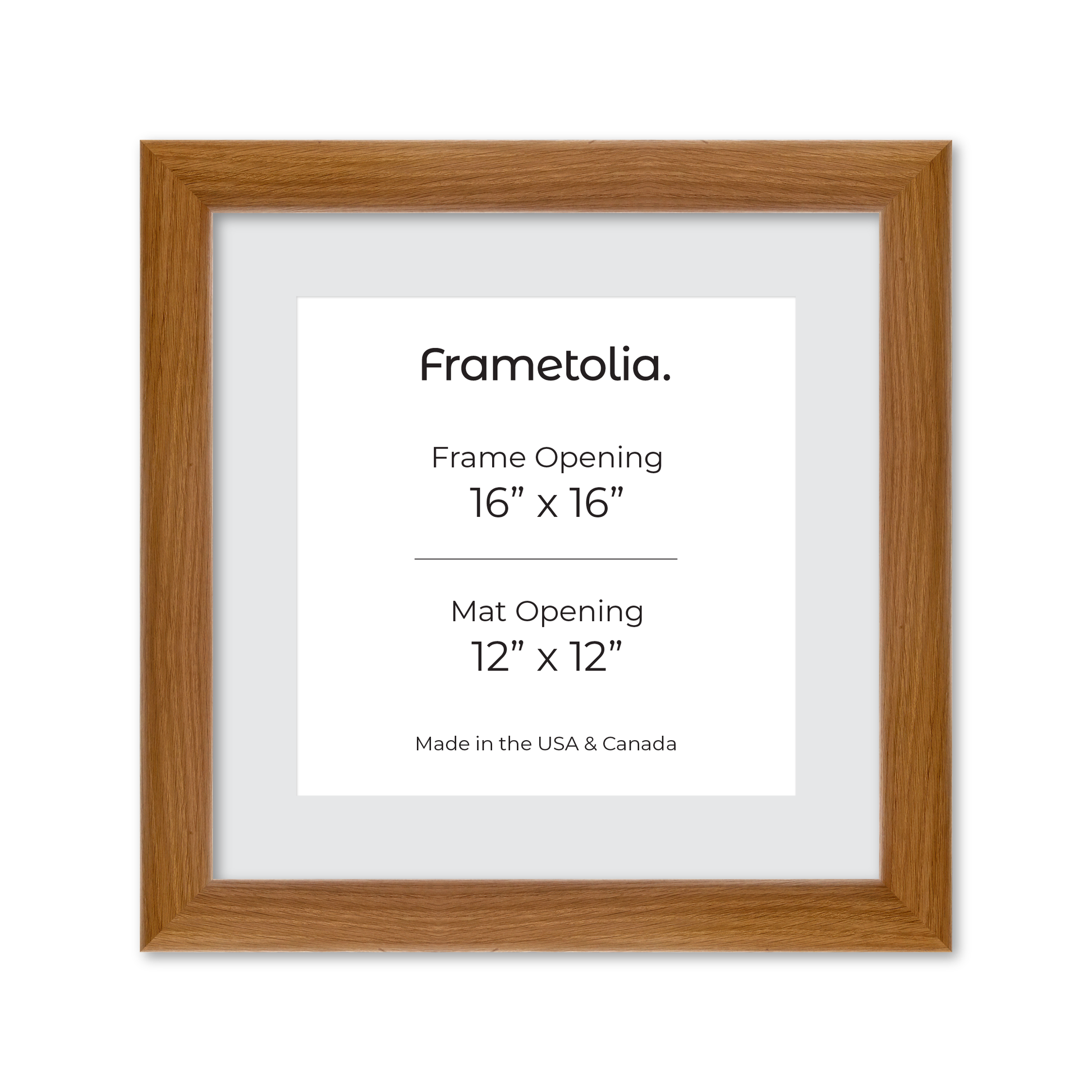 16" x 16" Light Oak Hudson Valley Wall Frame