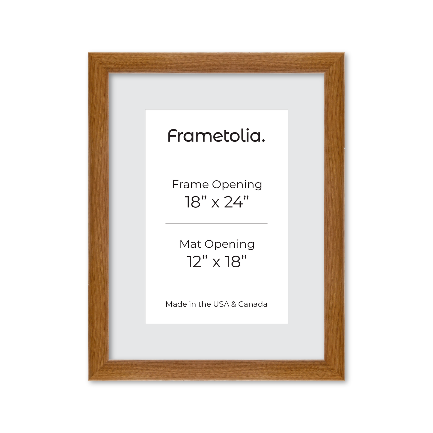 18" x 24" Light Oak Hudson Valley Wall Frame