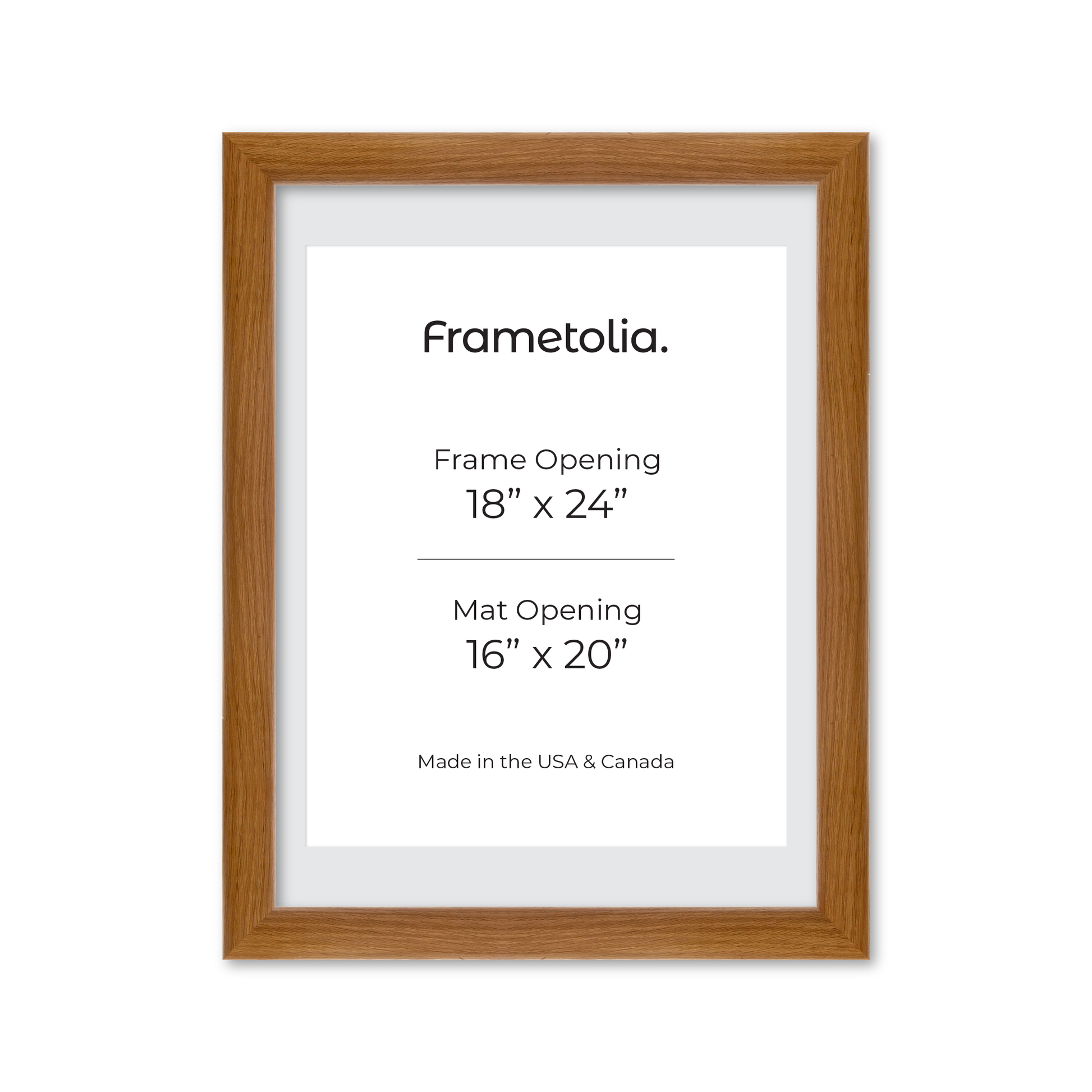 18" x 24" Light Oak Hudson Valley Wall Frame