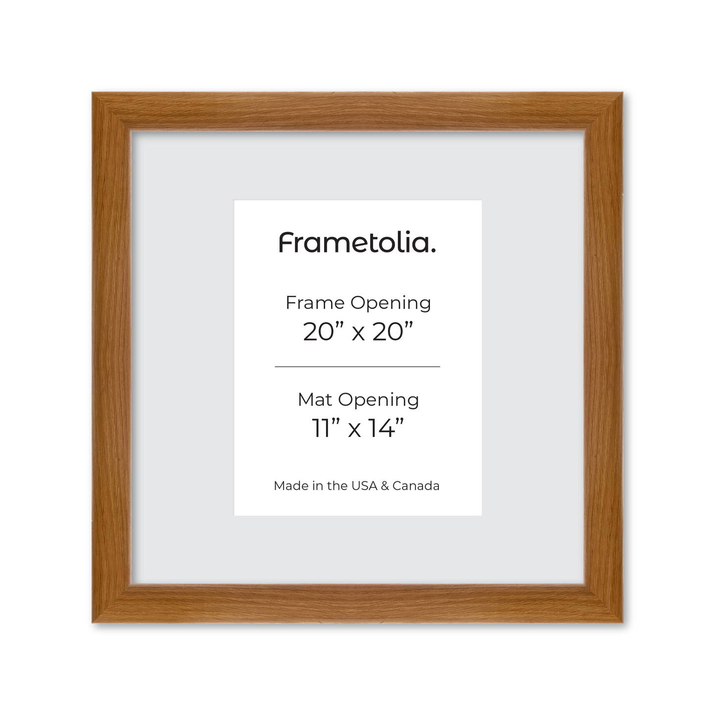 20" x 20" Light Oak Hudson Valley Wall Frame