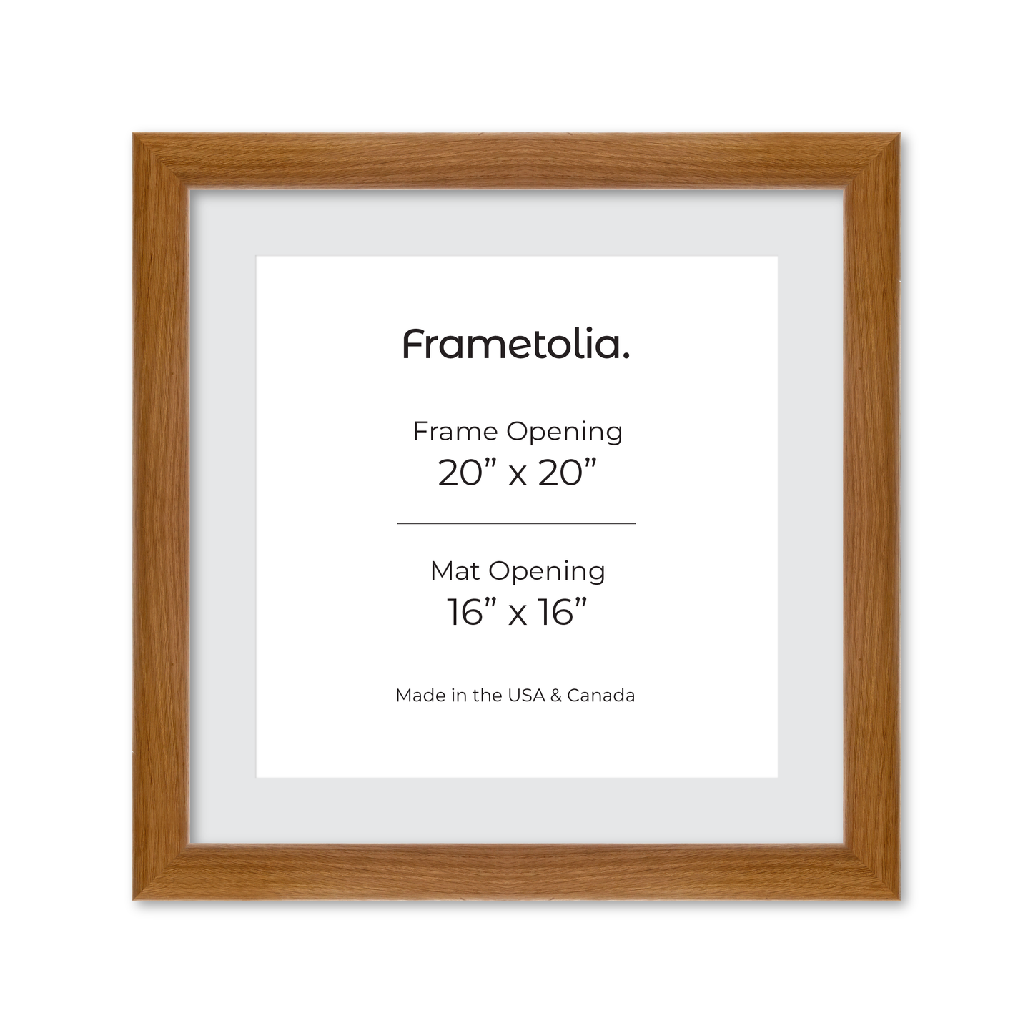 20" x 20" Light Oak Hudson Valley Wall Frame