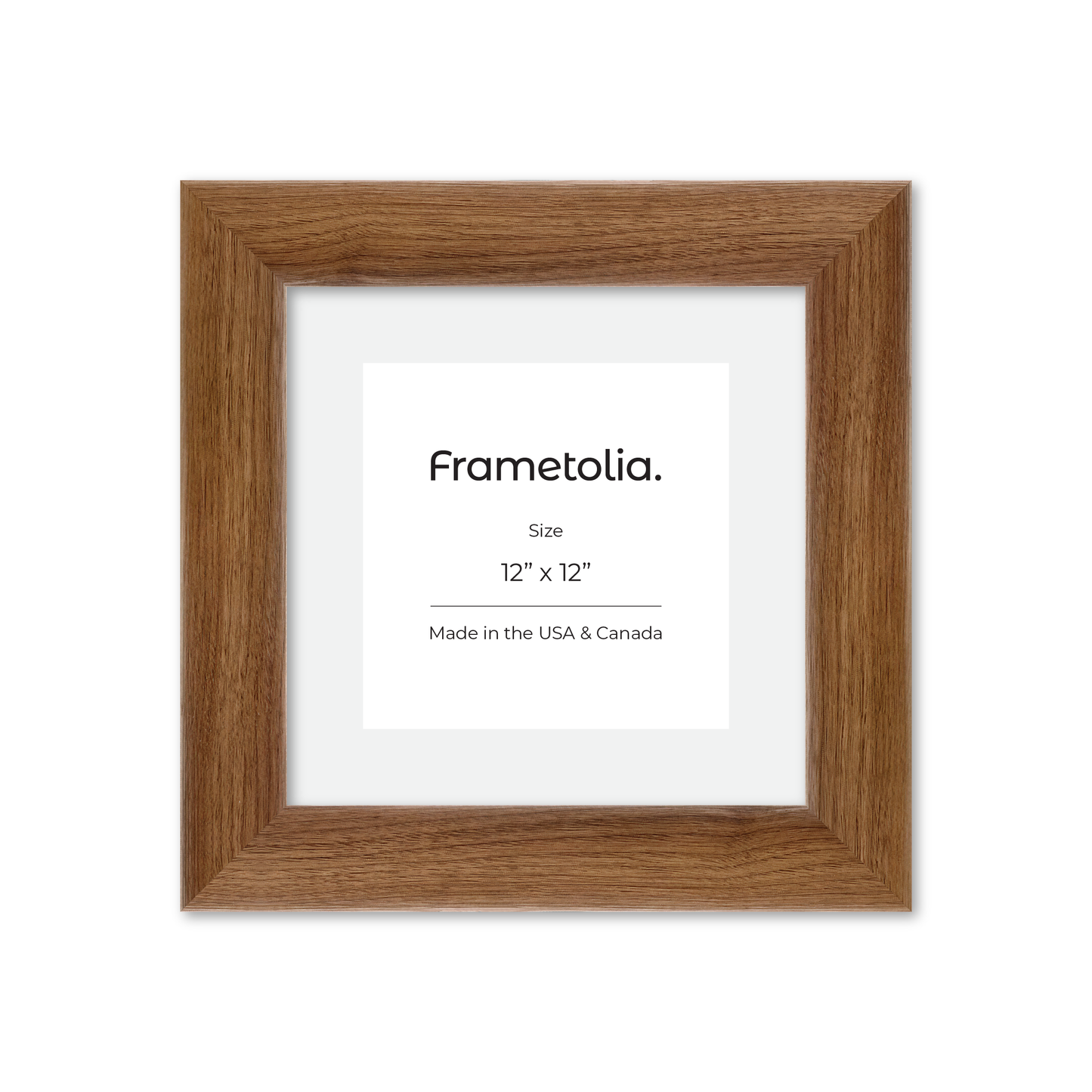 12" x 12" Light Walnut Hudson Valley Wall Frame