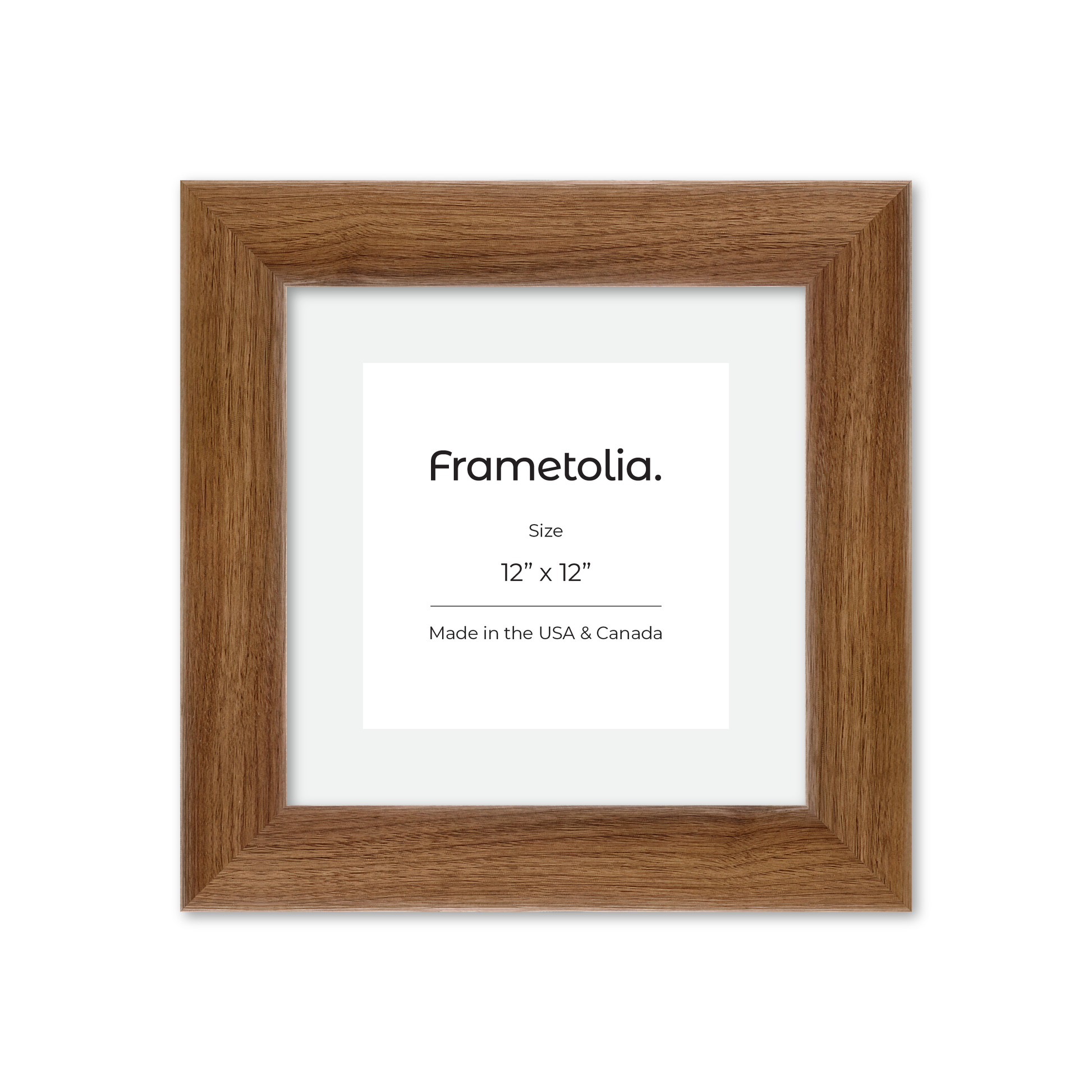 12" x 12" Light Walnut Hudson Valley Wall Frame