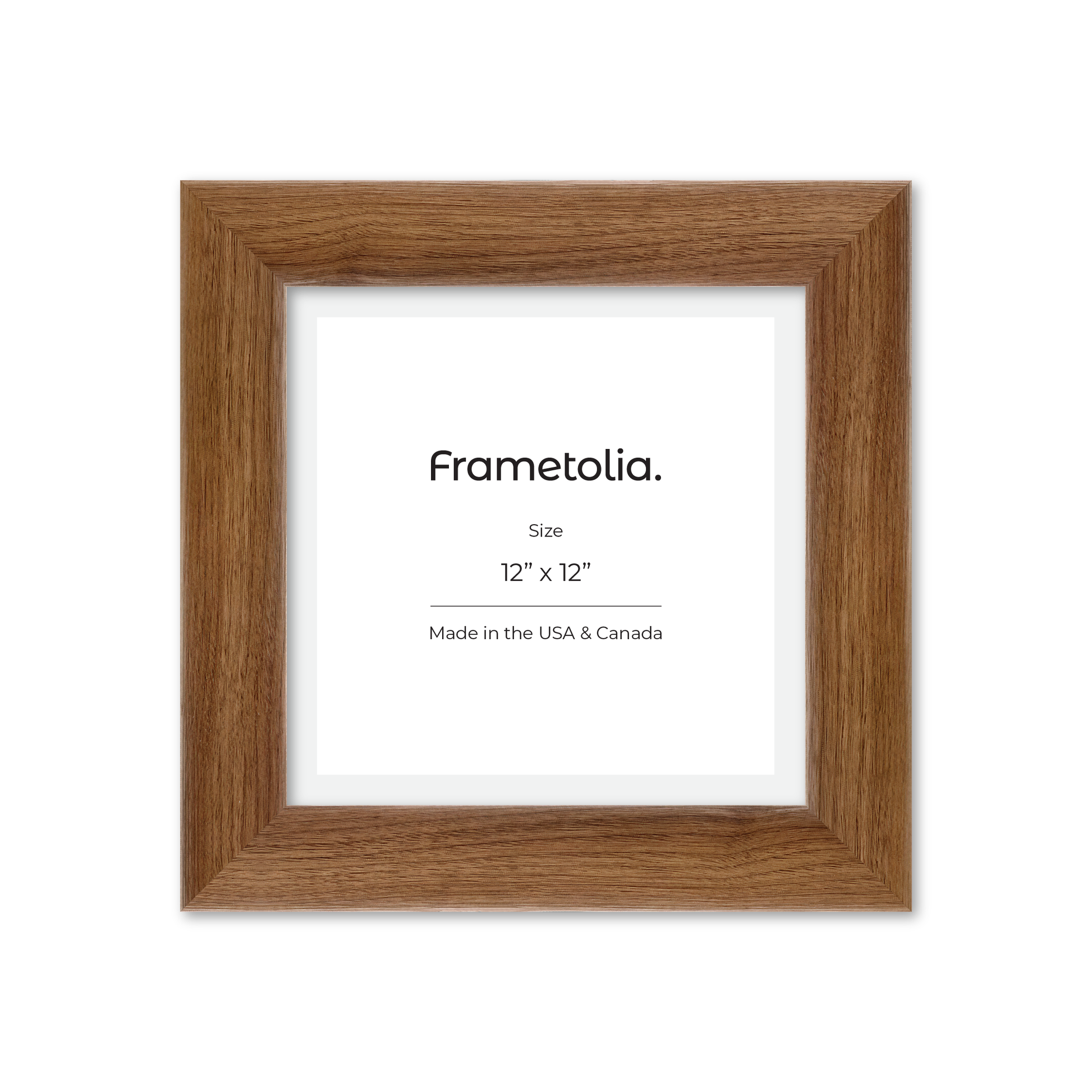 12" x 12" Light Walnut Hudson Valley Wall Frame