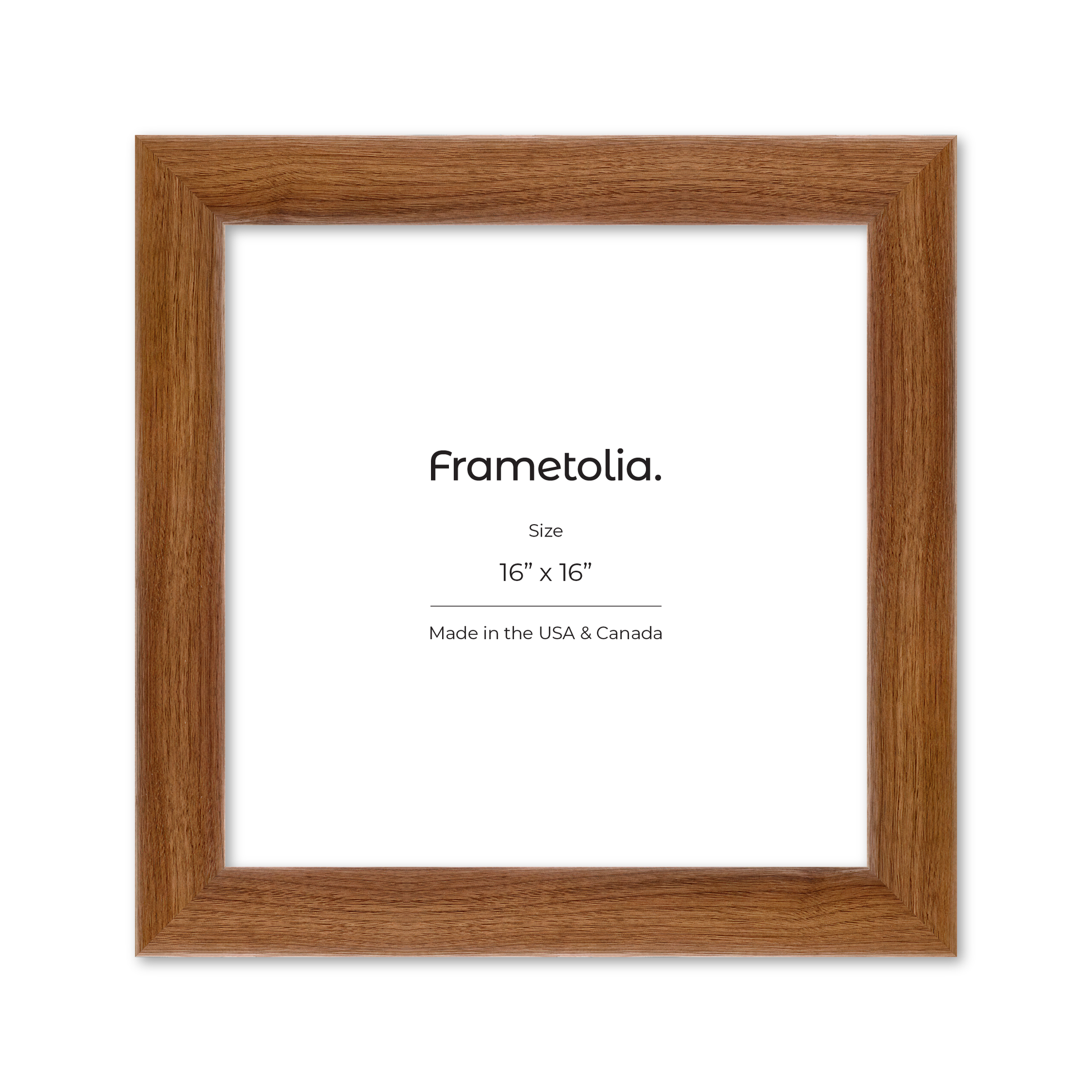 16" x 16" Light Walnut Hudson Valley Wall Frame