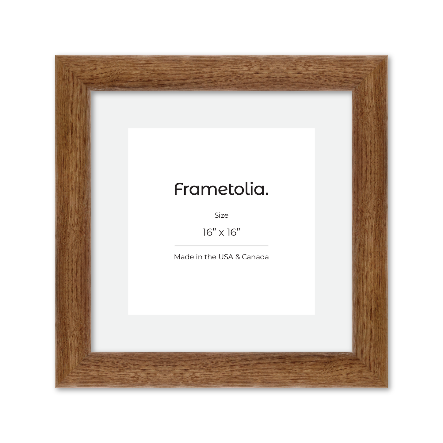 16" x 16" Light Walnut Hudson Valley Wall Frame