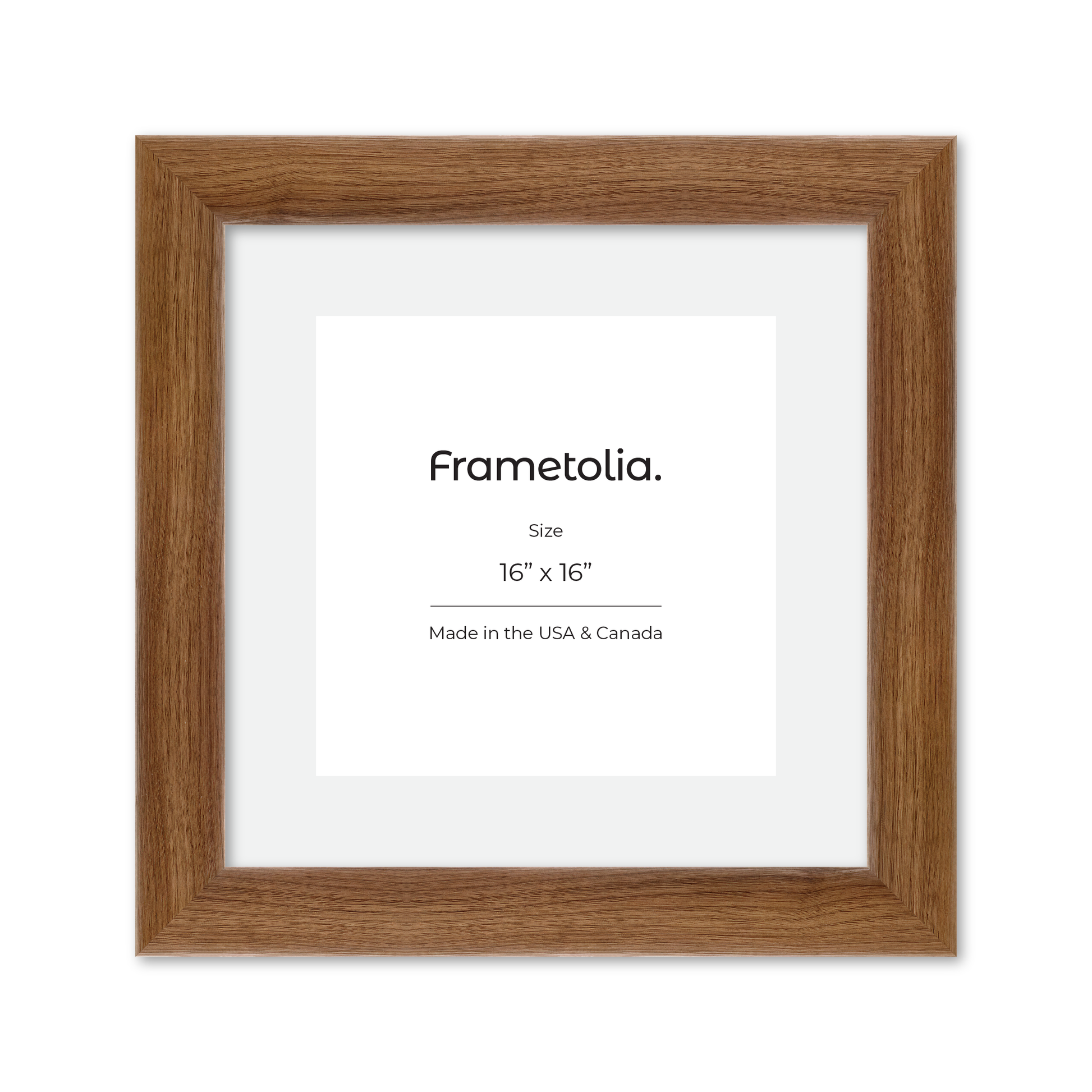 16" x 16" Light Walnut Hudson Valley Wall Frame
