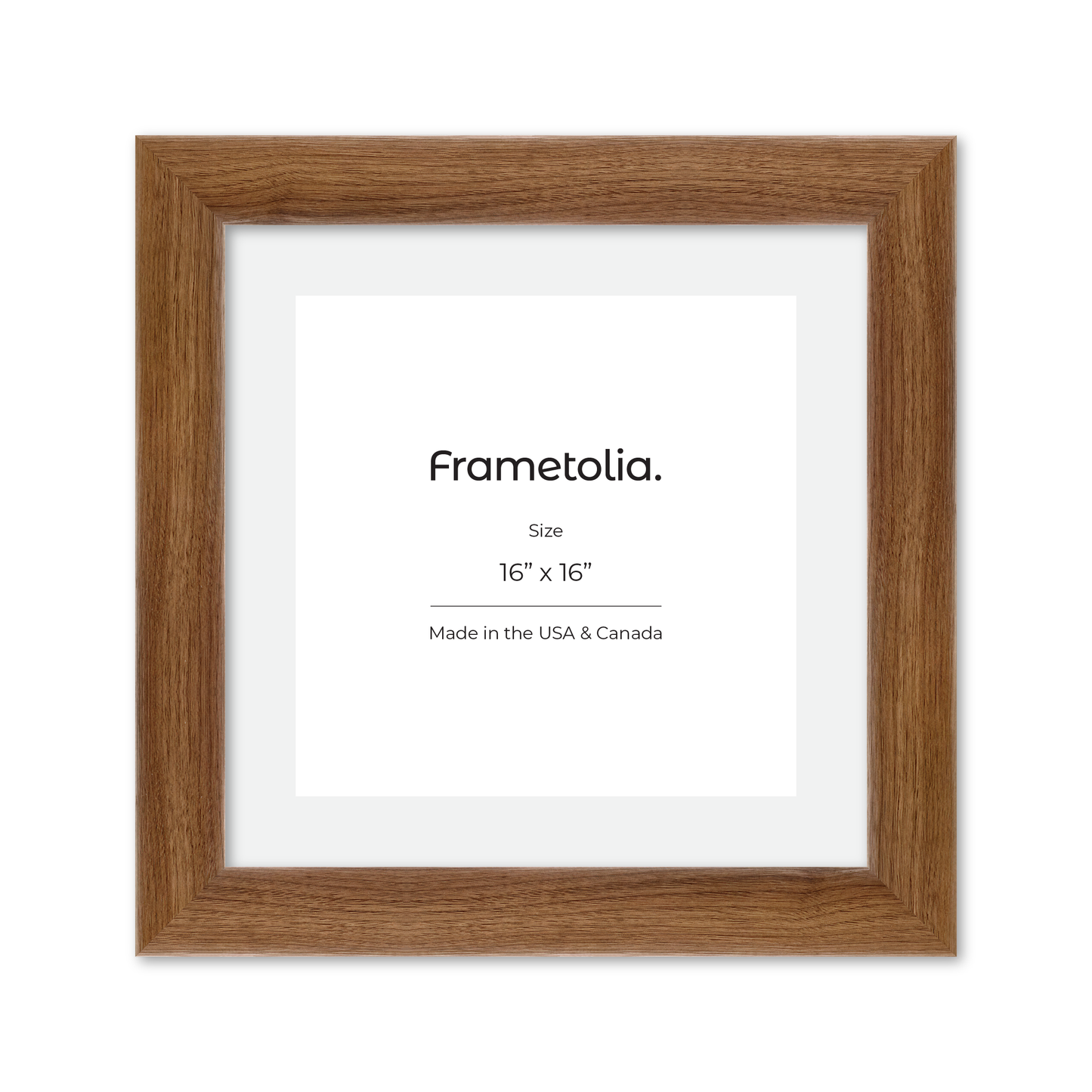 16" x 16" Light Walnut Hudson Valley Wall Frame