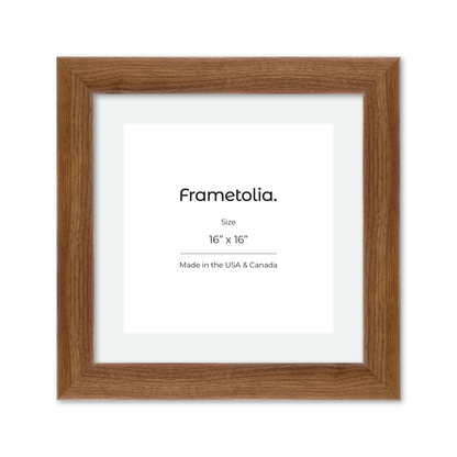 16" x 16" Light Walnut Hudson Valley Wall Frame