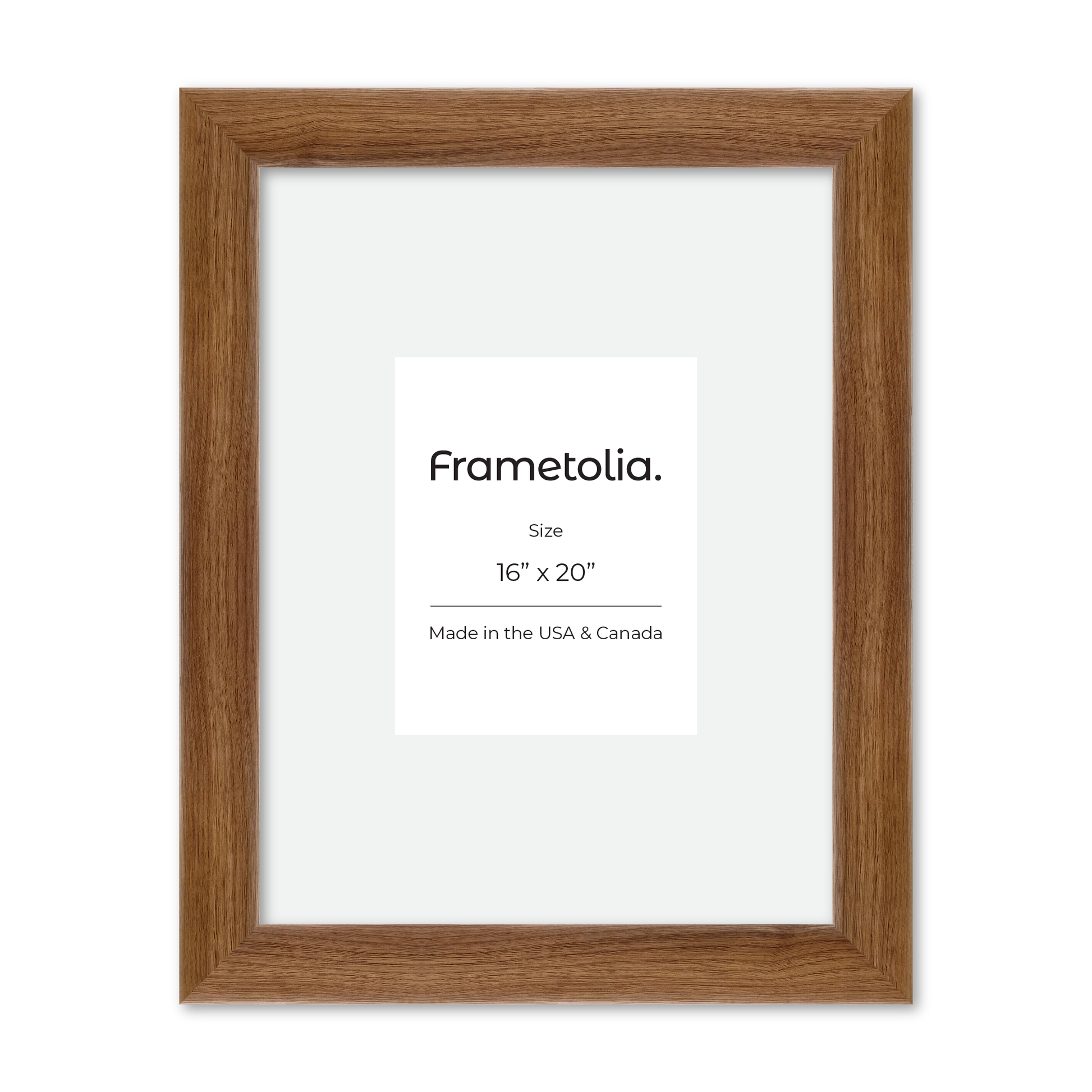 16" x 20" Light Walnut Hudson Valley Wall Frame
