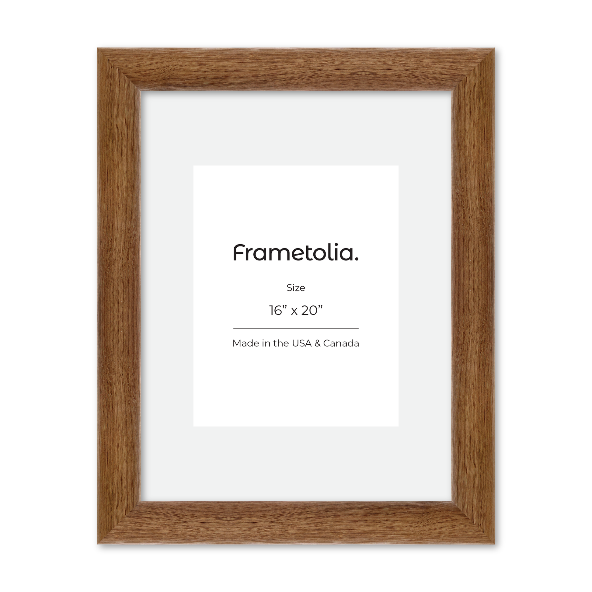 16" x 20" Light Walnut Hudson Valley Wall Frame