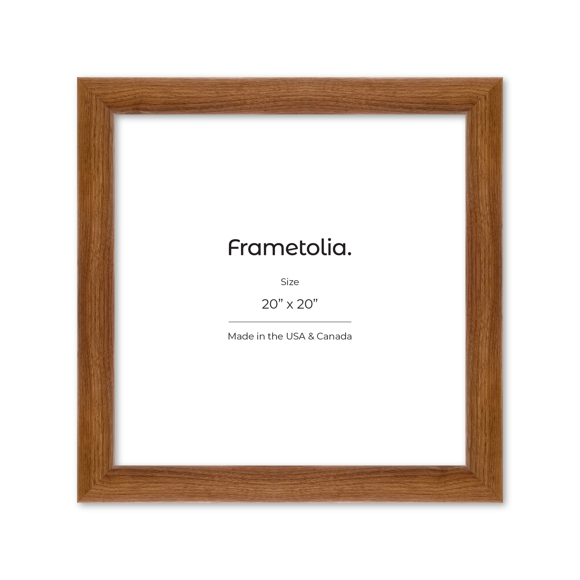 20" x 20" Light Walnut Hudson Valley Wall Frame