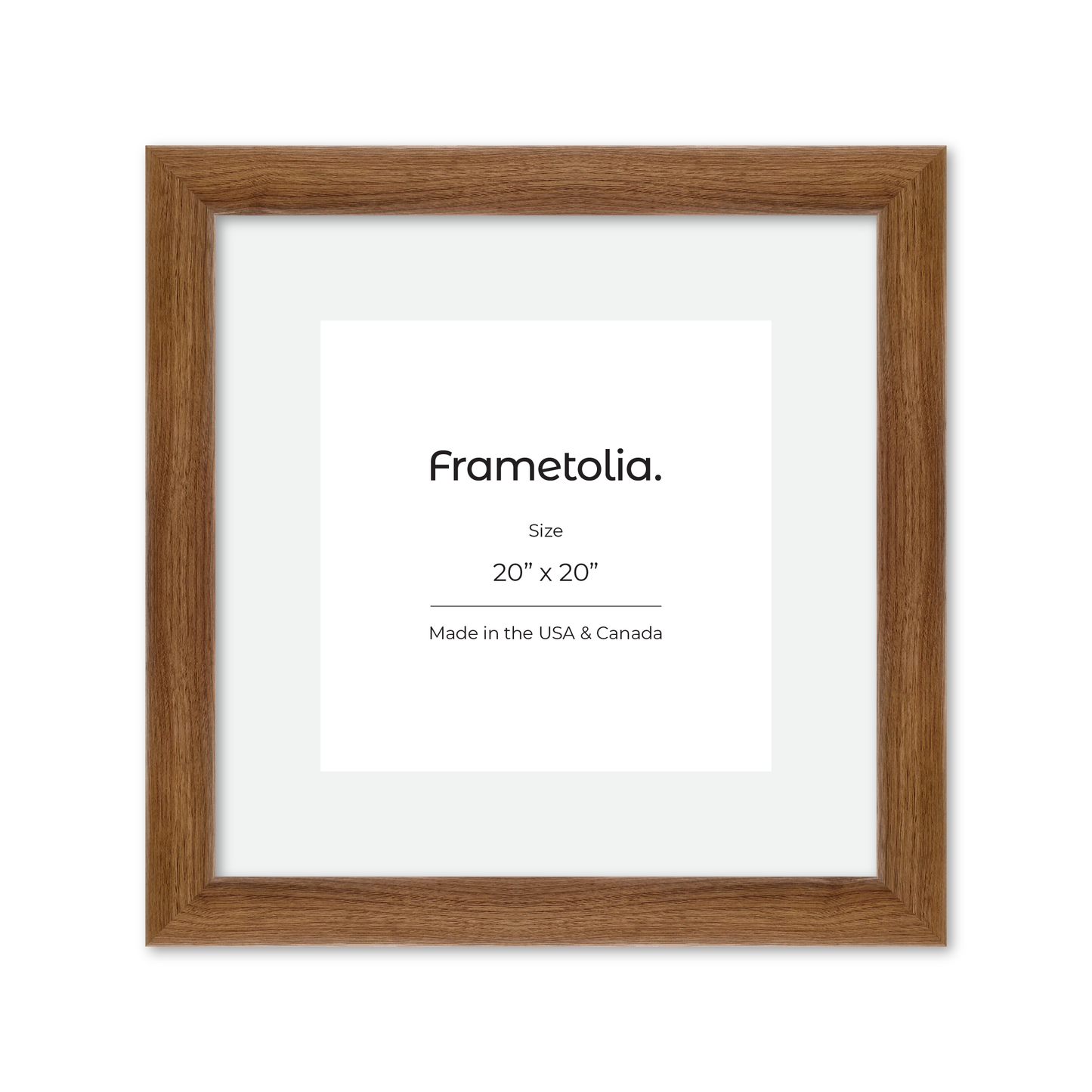 20" x 20" Light Walnut Hudson Valley Wall Frame