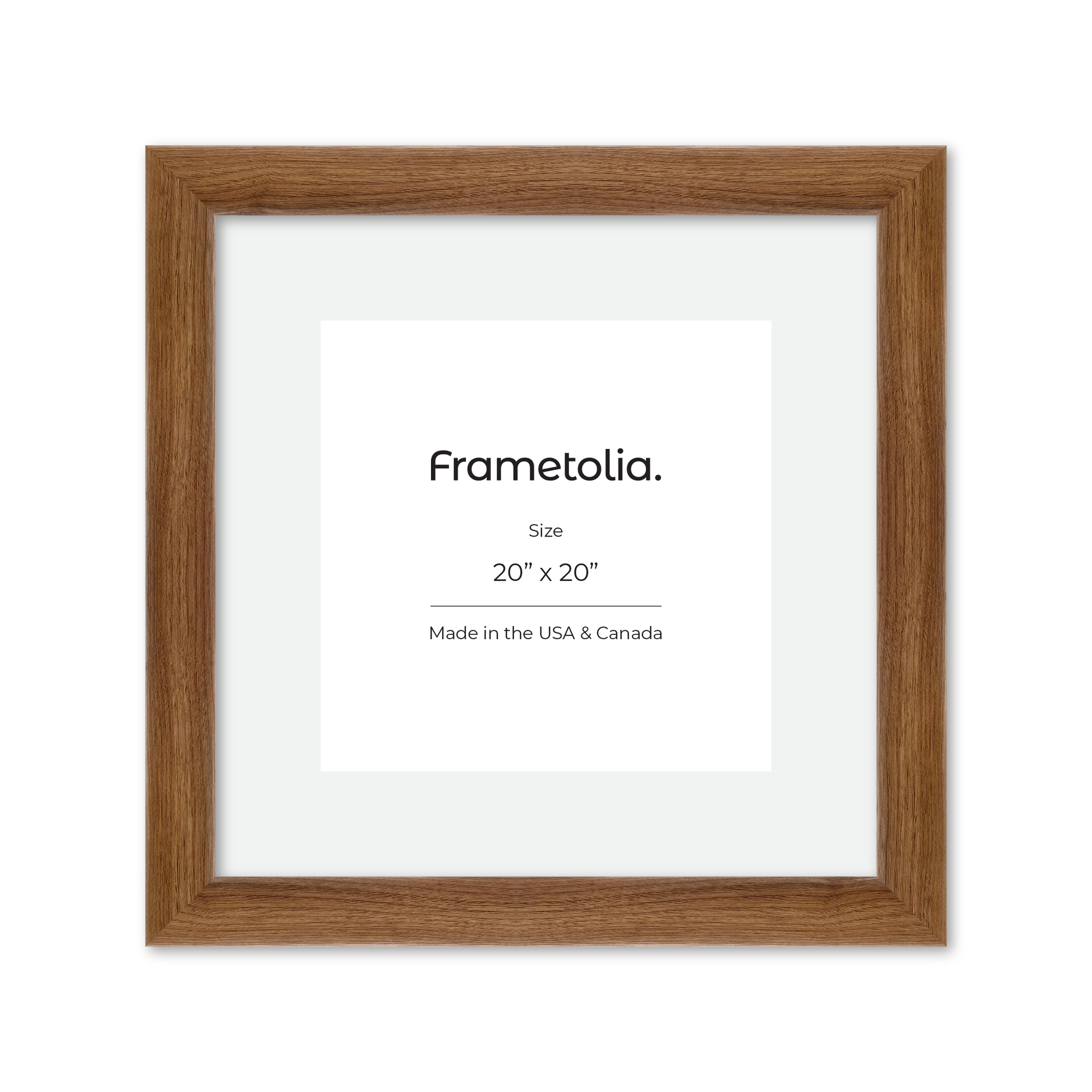 20" x 20" Light Walnut Hudson Valley Wall Frame
