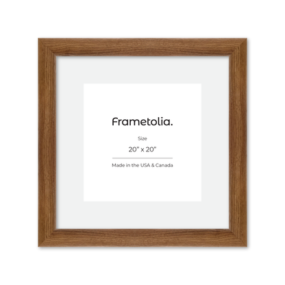 20" x 20" Light Walnut Hudson Valley Wall Frame