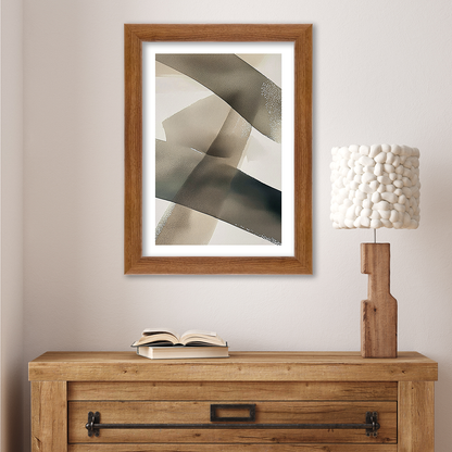 Light Walnut Hudson Valley Wall Frame Hanging on the wall