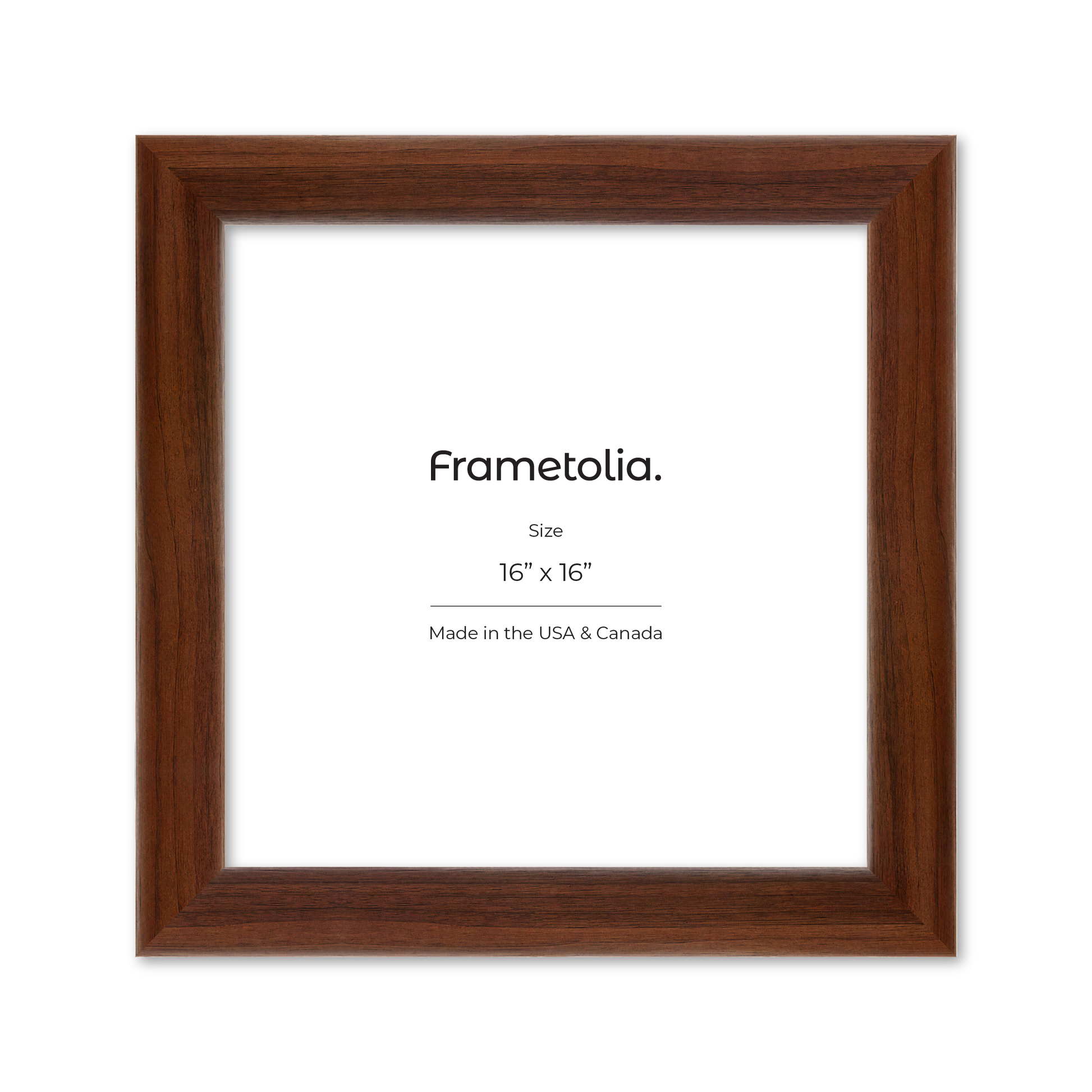 16" x 16" Dark Walnut Hudson Valley Wall Frame