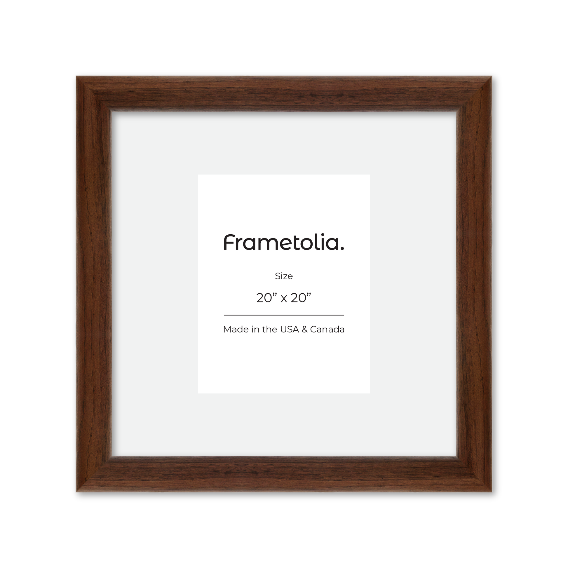 20" x 20" Dark Walnut Hudson Valley Wall Frame