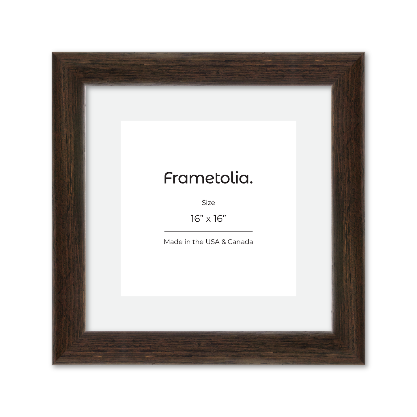 16" x 16" Dark Oak Hudson Valley Wall Frame