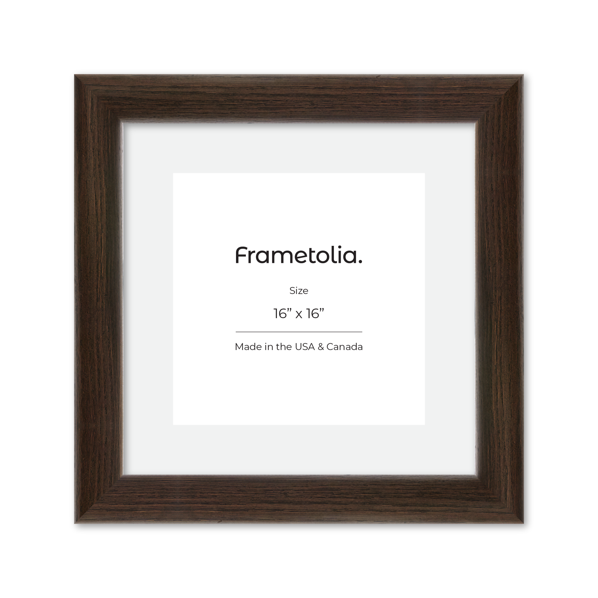16" x 16" Dark Oak Hudson Valley Wall Frame