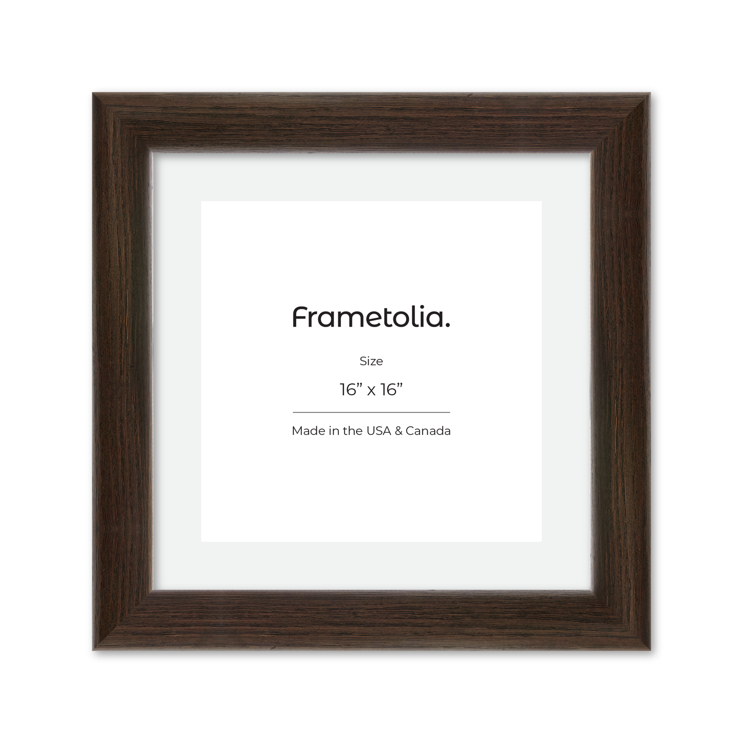 16" x 16" Dark Oak Hudson Valley Wall Frame
