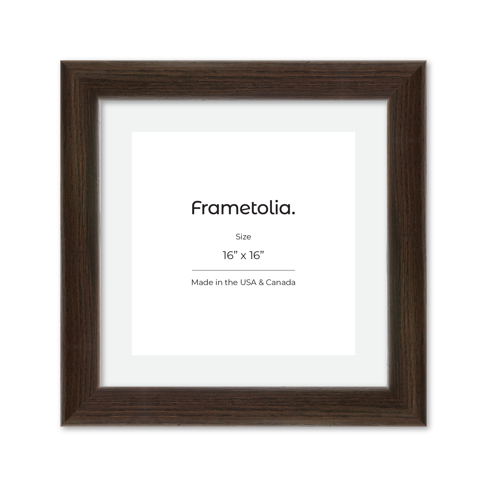 16" x 16" Dark Oak Hudson Valley Wall Frame