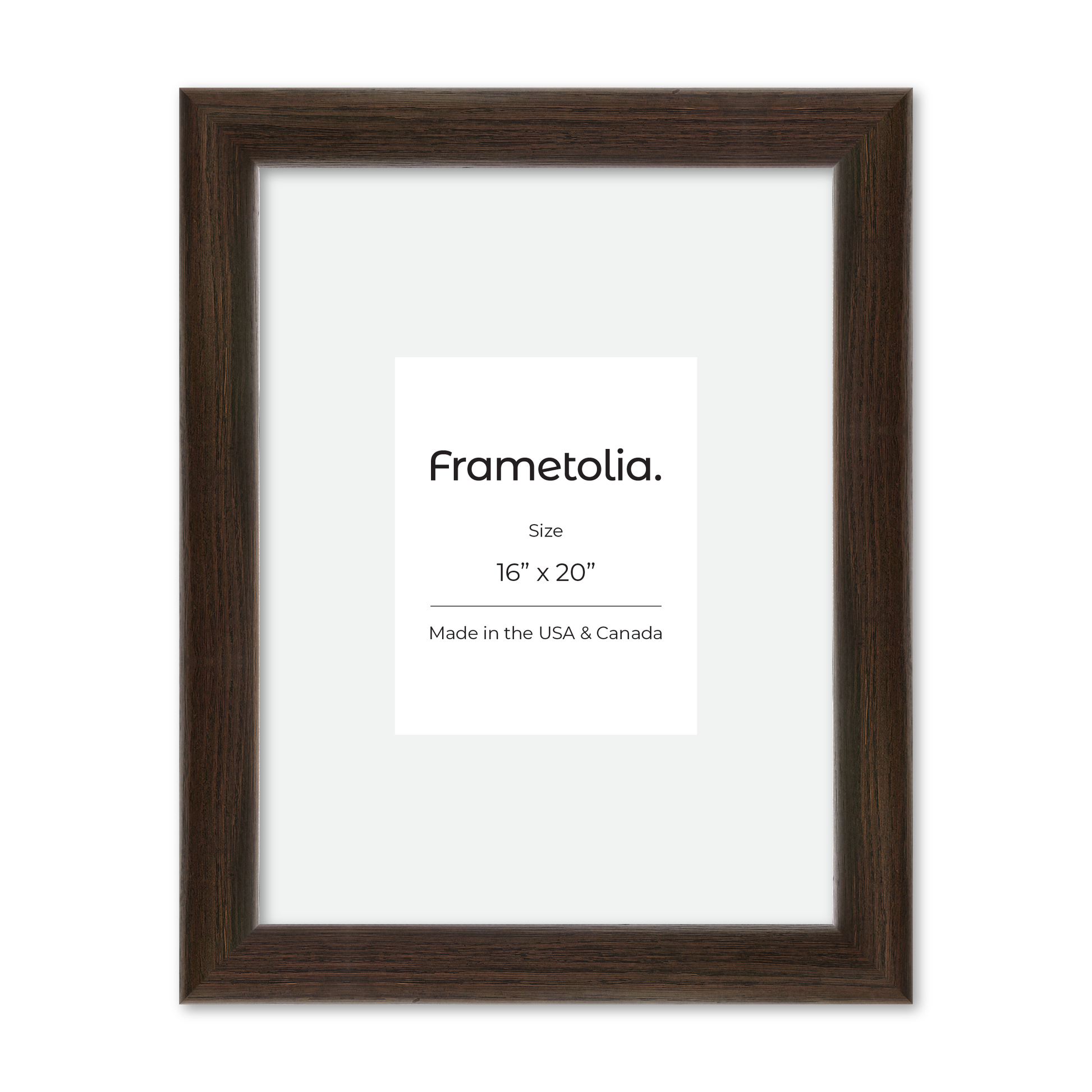 16" x 20" Dark Oak Hudson Valley Wall Frame