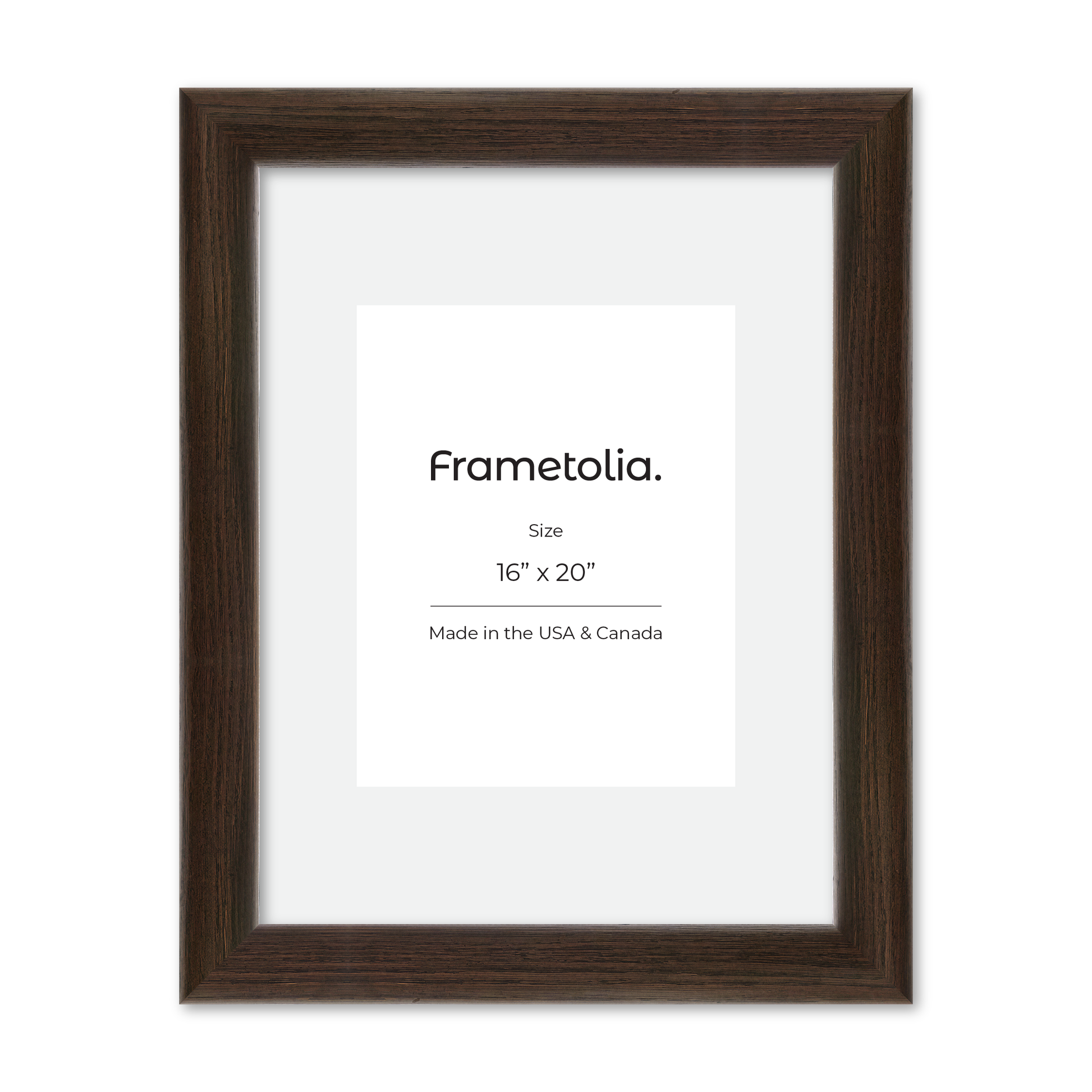 16" x 20" Dark Oak Hudson Valley Wall Frame