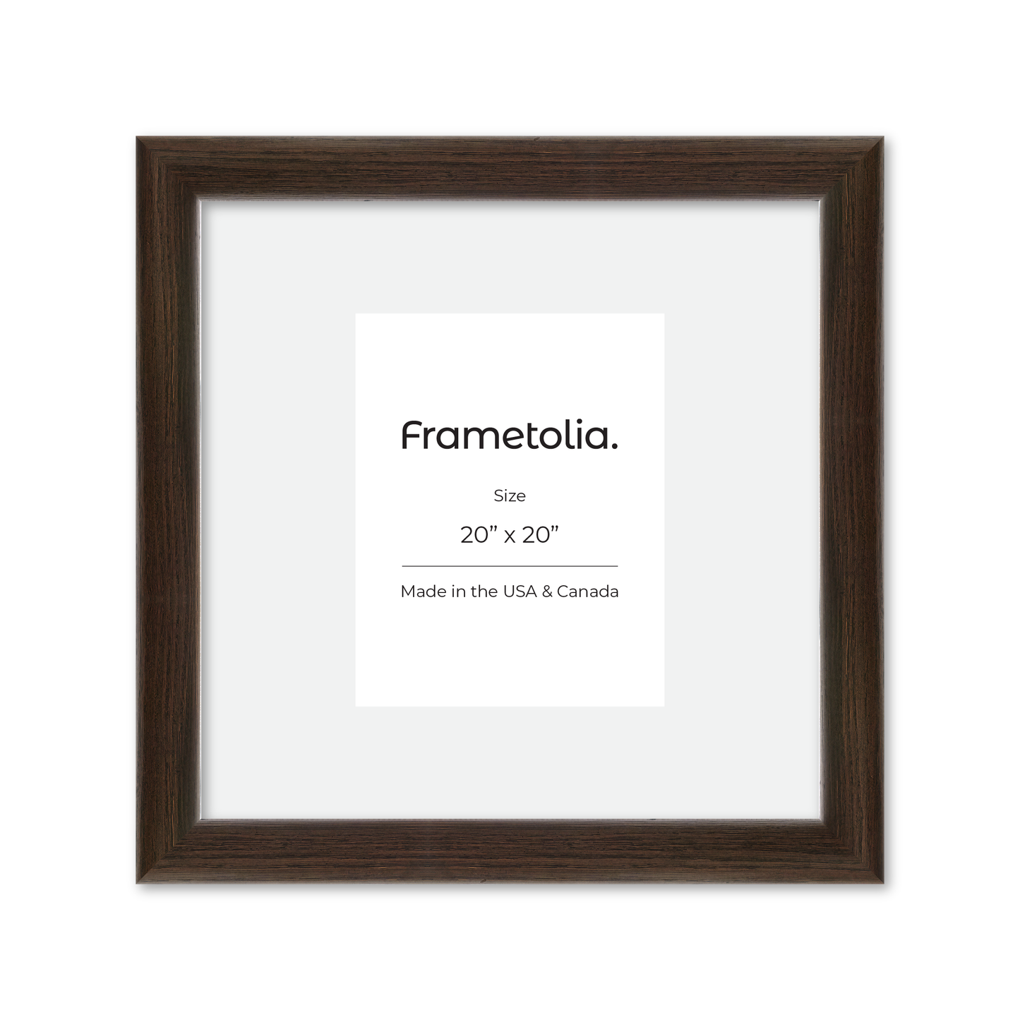 20" x 20" Dark Oak Hudson Valley Wall Frame